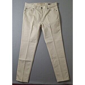 Banana Republic Travel Jean Mens 34x32 White Slim Fit 5 Pocket Pants Preppy EUC